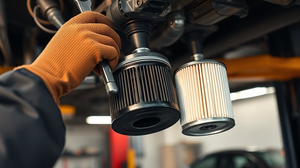 changing oil filter process