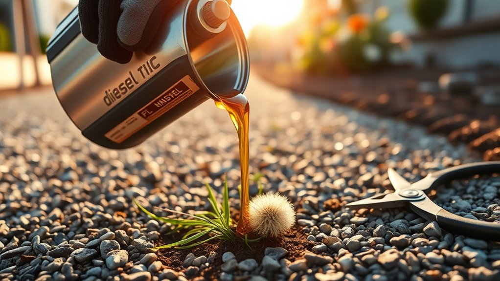 diesel disrupts weed nutrition