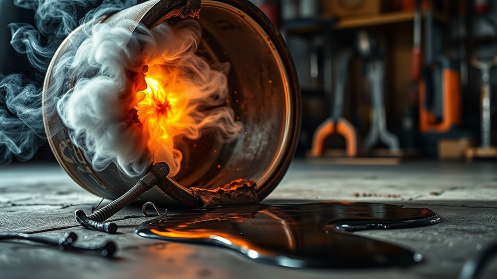 diesel vapors ignite dangerously