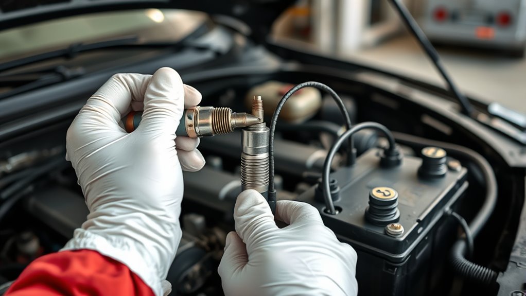 disconnect battery before spark plug change