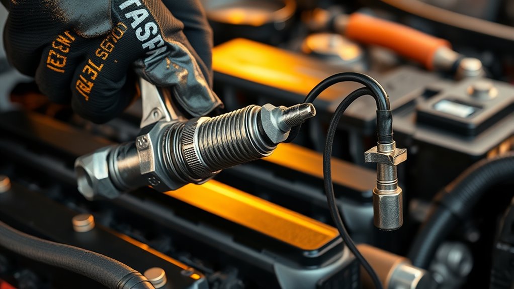 disconnect battery before spark plug change