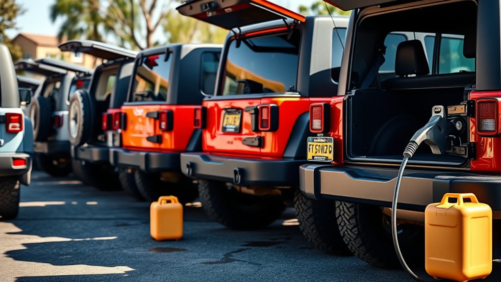 jeep wrangler fuel capacities