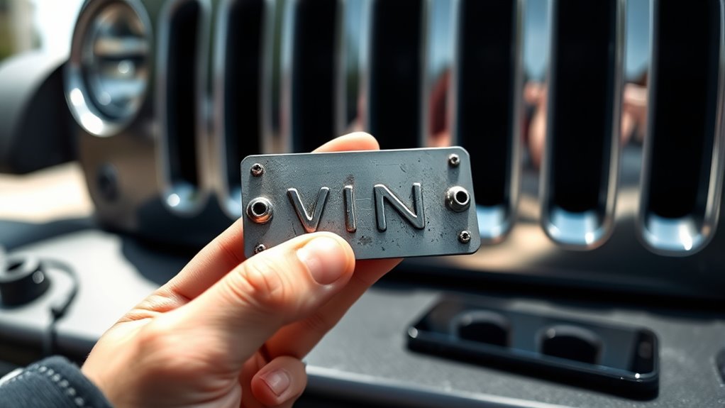 locate vehicle identification number