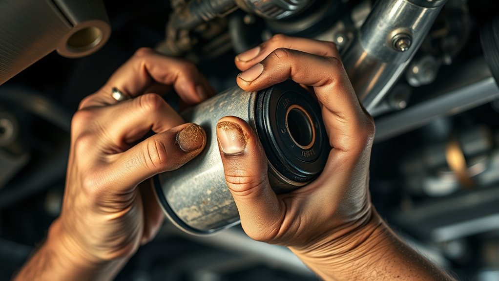 loosen oil filter by hand