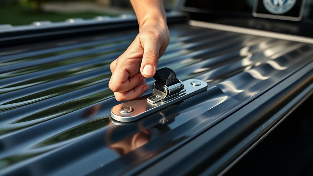 opening a tonneau cover
