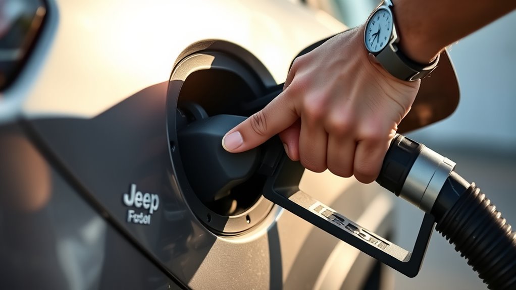 opening jeep gas cap