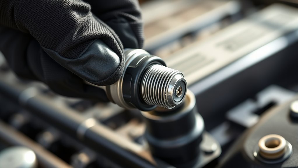 push boot onto spark plug