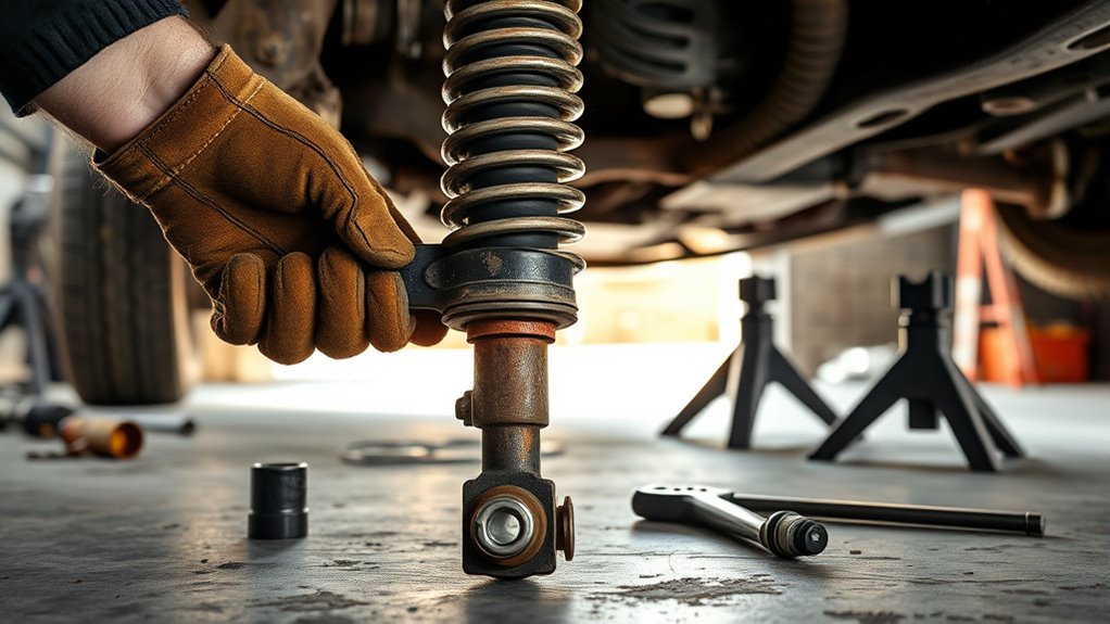 remove shocks safely carefully