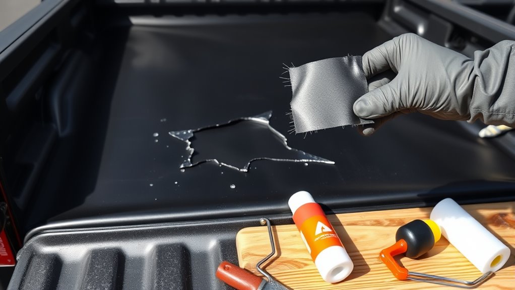 repairing tonneau cover holes