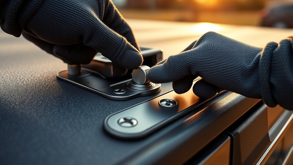 securely lock tonneau cover