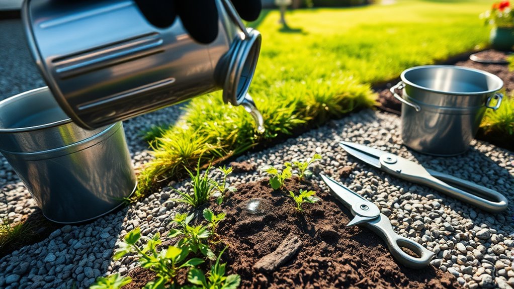 using diesel safely for weeds