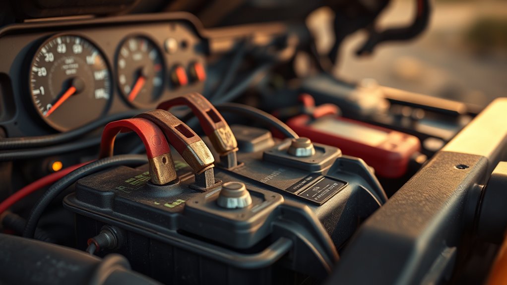 weak battery prevents starting